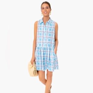 Tuckernuck Westport trellis sleeveless Hayes shirt dress size large